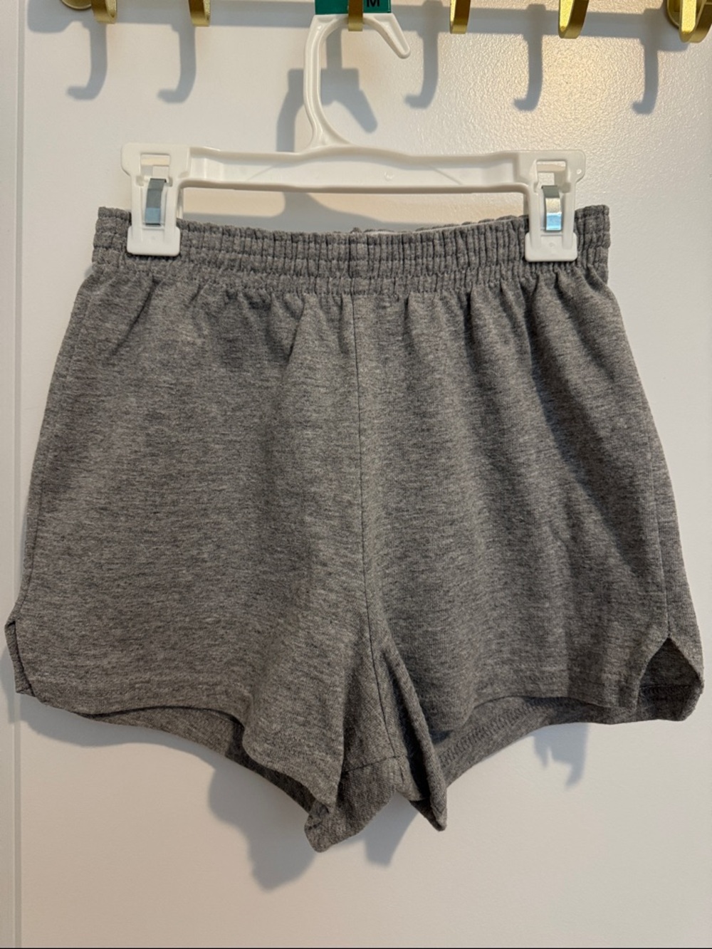 Soffe Gray Elastic-Waist Athletic Shorts